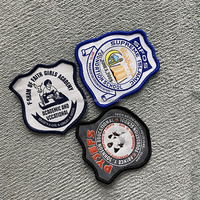 Badges de tissage fabricants vente en gros, étiquette de broderie d'ordinateur, fourniture de patch, brassard d'épaulette