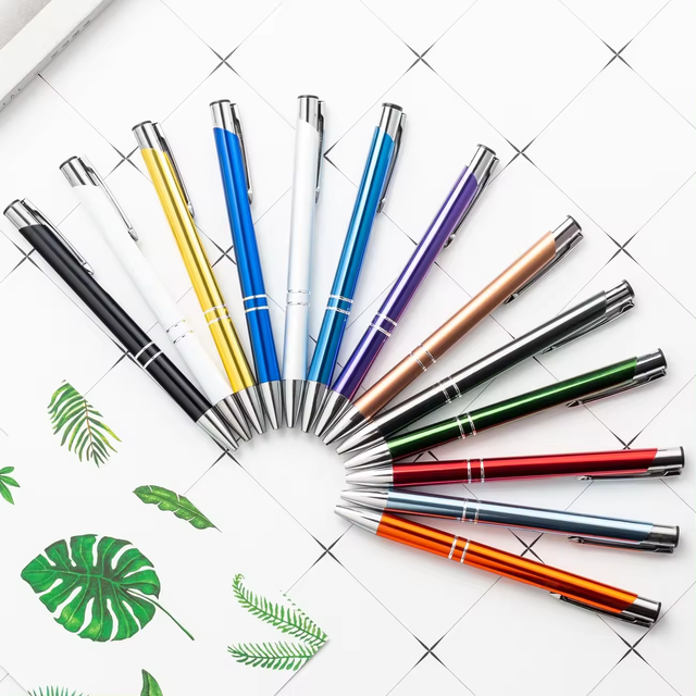 Promotion Cheap Ball Point Metal Pens With Personalized Custom Laser Engraved Print Branded Logo Manufacturer Ballpoint Gift