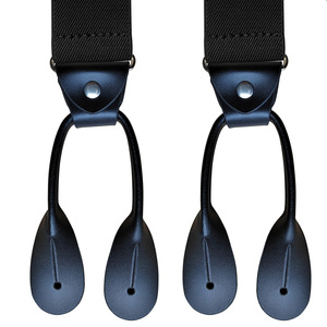 <span class=keywords><strong>Bretelle</strong></span> da <span class=keywords><strong>uomo</strong></span> 3.5cm di larghezza 6 Clip a forma di poliestere elastico regolabile in pelle nera con <span class=keywords><strong>bretelle</strong></span> a bottone - Product Image 3