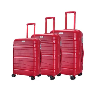 Hard Trolley Suit Cases Luggage Bag Sets PP Travel Foldable Roller Crown Suitcase