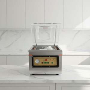 Máquina de envasado al vacío de acero inoxidable para mesa, selladora de alimentos al vacío comercial para la conservación de carne, frutas y verduras - Product Image 1