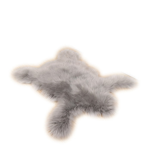 Alfombra nórdica irregular de imitación de lana australiana, con forma novedosa, lavable a máquina, antideslizante, para sofá y sala de estar. - Product Image 3