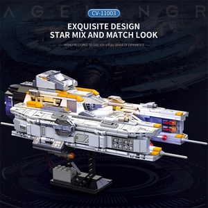 MOC <span class=keywords><strong>Space</strong></span> Fighter <span class=keywords><strong>Star</strong></span> CV-11003 Serie Lagrange, Modello di Nave d'Accompagnamento Artiglieria, Giocattolo da Costruzione in Plastica ABS per Ragazzi - Product Image 3