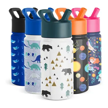 BPA Free Double Wall Vacuum Insulated Kids Water Bottle Stainless Steel With New Bounced Lid