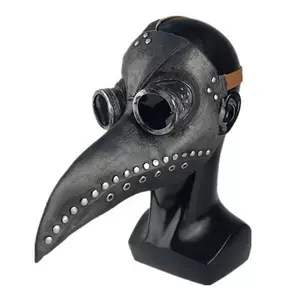 Plague Doctor Bird Mask Long Nose Beak Cosplay Steampunk Halloween Costume Props Latex Material