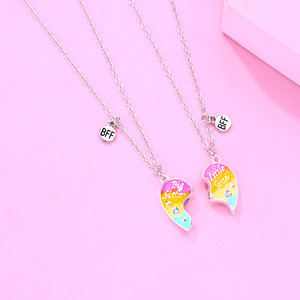 2 unids/set imán atractivo corazón collar Big Sister <span class=keywords><strong>Little</strong></span> Sister collares lindo mejor amigo collares joyería para mejor amigo - Product Image 5