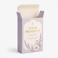 Boîte cosmétique en papier personnalisée, pliée à l'extrémité, pour l'emballage de sérum de soin de la peau
