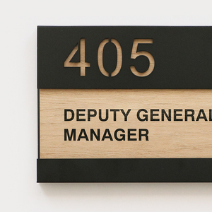 Plaque de porte de bureau moderne personnalisée EZD, numéro de pièce, plaque en bois personnalisée, plaque professionnelle, titre de poste, signalisation de bureau - Product Image 4