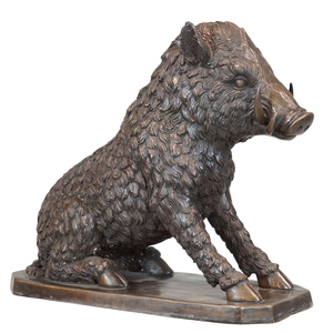 Fábrica precio barato famosa de latón fundido jabalí escultura para venta - Product Image 4
