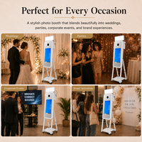 Cabina de Fotos con Espejo Mágico y Pantalla Táctil de 40 Pulgadas para Bodas, Fiestas, Eventos y Alquiler Comercial