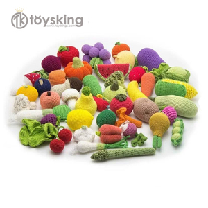 Cadeau mignon de bébé de fruits et légumes Crochet Amigurumi peluche <span class=keywords><strong>hochet</strong></span> Crochet jouet sensoriel - Product Image 1
