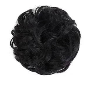 Pelo rizado moño garra moño Clip en moño de pelo rizado peluca Clip en extensión de cabello Scrunchy Natural para postizo mujeres