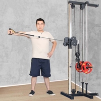 TBFIT Máquina de Poleas Doble para Uso Doméstico, Montaje en Pared, Estación de Poleas Cruzadas y Lat Pulldown, Metálica, Unisex, para Espalda, Hombros, Tríceps y Pecho