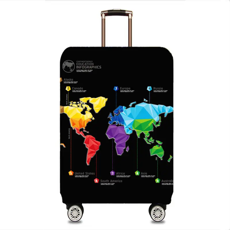 Copertura di protezione della valigia del bagaglio del tessuto del poliestere vendita calda nuove custodie di stile viaggi su misura