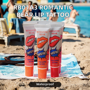 Oso romántico <span class=keywords><strong>WOW</strong></span> Lipstick Magic Peel Lip Tattoo <span class=keywords><strong>Gloss</strong></span> Oso romántico Lip Tint <span class=keywords><strong>Gloss</strong></span> en forma líquida - Product Image 4