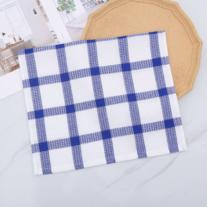 Paño de Cocina de 38x64 cm, de Poliéster y Algodón Teñido, Absorbente, con Patrón de Cuadrícula - Product Image 3