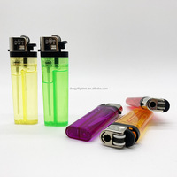 A01 Tendance Mode Briquet de poche jetable en plastique à allumage par pierre à feu et à gaz, Encendedores