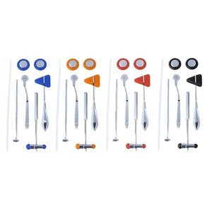 Ensemble de marteaux de percussion en acier inoxydable bleu, noir, orange, rouge, emballage en boîte cadeau, outils de diagnostic médical - Product Image 5