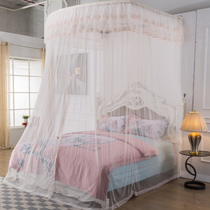 U-rail doble puerta 1,8 m carril mosquitera aleación <span class=keywords><strong>de</strong></span> <span class=keywords><strong>aluminio</strong></span> soporte grueso cortina Palacio viento mosquitera - Product Image 2