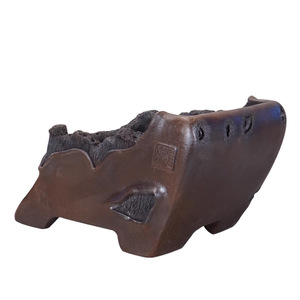 Yixing Purple Clay Flower Pot Irregular Handmade Wood Fired <b>Square</b> Creative Bonsai <b>Planter</b> - Product Image 5