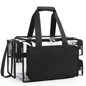 Bolsa de Viaje Transparente <span class=keywords><strong>para</strong></span> Cosméticos y Artículos de Aseo, de Gran Capacidad, Duradera y Portátil, con Múltiples Compartimentos - Product Image 1