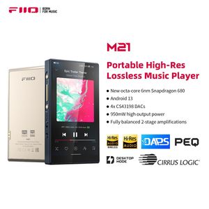 Reproductor de Música Portátil FiiO M21 con Android 13, Walkman MP3, 4 Chips DAC CS43198, Audio de Alta Resolución DSD LDAC, MP3 Profesional - Product Image 1
