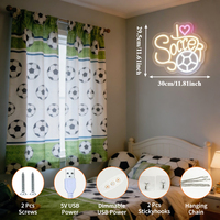 Neonawall Individuelles Fußball-Liebes-LED-Neonschild IP65-Zertifiziert Wandbeleuchtung Sportfan-Raumdekoration Geschenk 2 Jahre Garantie Dimmbar