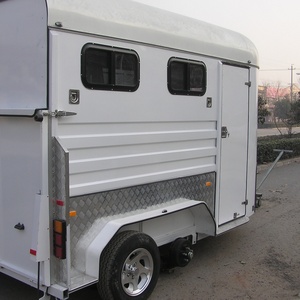 HERUI China Stock 2-Horse Semi-<b>trailer</b> Customized Western Saddle Double Axle Electric Brakes 4T Payload 5925x2290x2600mm <b>Trailer</b> - Product Image 3