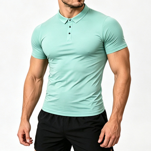 <span class=keywords><strong>Polo</strong></span> da <span class=keywords><strong>Uomo</strong></span> Personalizzate con Logo, Traspiranti e Assorbenti, T-shirt da Corsa in Tessuto Altamente Elastico per Golf e Sport - Product Image 3