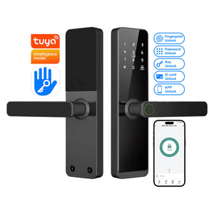 กุญแจล็อคประตูอัจฉริยะ Cardweb CR-SL04 ผลิตจากอลูมิเนียมอัลลอยด์ รองรับระบบ WiFi Cloud ควบคุมผ่านการ์ด/ลายนิ้วมือ/รหัสผ่าน/แอปพลิเคชัน สำหรับประตูไม้/อลูมิเนียม - Product Image 1