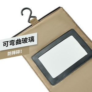 Neceser de Viaje para Hombre, Portátil, Gran Capacidad, Plegable, con Separación para Artículos Húmedos y Secos, Tipo Gancho, Rectangular, Poliéster, Negro - Product Image 1