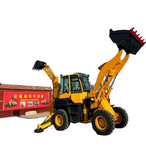 Backhoe Loader 4x4wd Mini Machine Nominale Belasting 2.5T 2500Kg Yunnei 76kw Te Koop