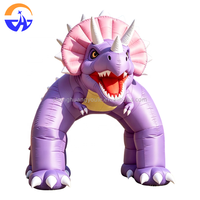 Triceratops Gonflable Géant Violet pour Décoration Extérieure, Jardin, Parc, Fête d'Anniversaire pour Enfants, Événement Commercial