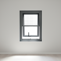 Ventana de Aluminio de Alta Calidad con Marco Delgado y Doble Vidrio para Sótano y Oficina