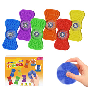 Silicone Sensory <b>Fidget</b> Spinner 6 Colors Textured Rotation Stress Reliever For Kids Ages 3+ - Product Image 5