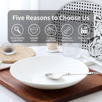 Assiette à dîner personnalisée en porcelaine fine, ronde, blanche, pour la maison, le restaurant, OEM ODM
