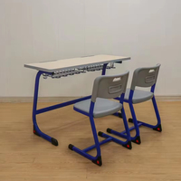 Comnenir Class Furniture Pupitre et chaise scolaires doubles pour 2 élèves, usage universitaire