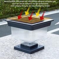 Luces Solares Modernas para Postes de Puerta Principal, Ahorro de Energía, Cuadradas, con Control Remoto, Resistentes al Agua para Exteriores