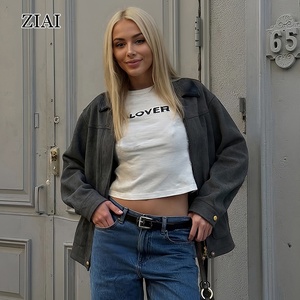 Atacado Vintage lapela camurça jaqueta Eco-Friendly cintura Cinching lisonjeiro queda Novo - Product Image 4