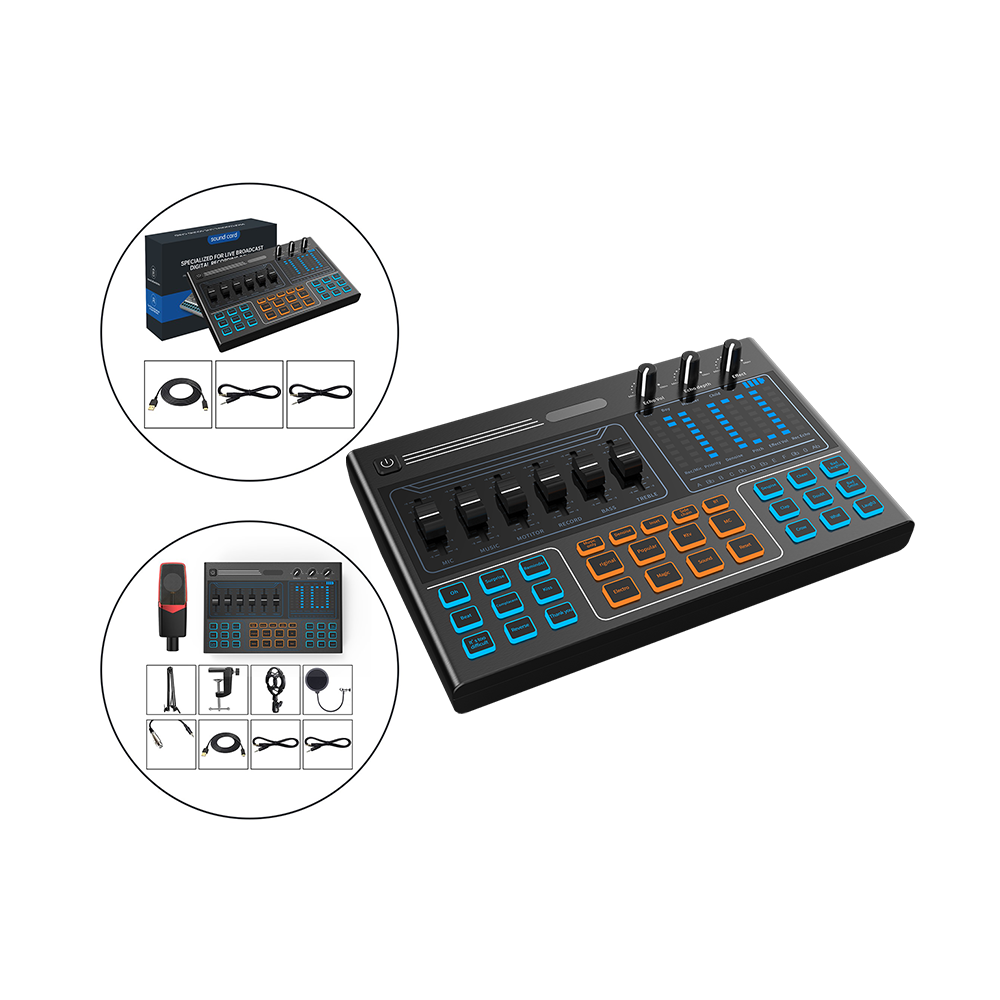 Moinm C500 многоканальный живой DJ Аудио миксер OTG Usb Звуковая карта для конденсаторного динамического микрофона