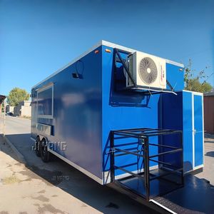 屋台 バーベキュー アイスクリーム キャンディー スナック フード キオスク ケータリング 販売カート 格安フードバン アルミ製4輪トレーラー ホットドッグ ハンバーガー - Product Image 3