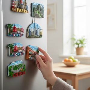 Imán de nevera personalizado con diseño de tulipán de <span class=keywords><strong>Estambul</strong></span>, relieve 3D, recuerdos de viaje de Turquía para la temporada navideña, regalos promocionales de empresa - Product Image 3