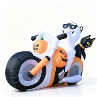 Décoration d'Halloween gonflable : Motard fantôme