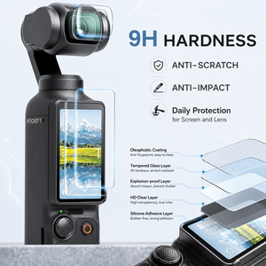 DJI Osmo Pocket 3 Tempered Glass Screen <b>Protector</b> Camera <b>Lens</b> <b>Protector</b> HD Clear 9H Anti Scratch - Product Image 4