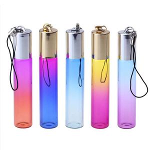 Botellas de rodillo degradado de 10ml y 5ml, rollo de vidrio de Color degradado para aceites esenciales, botellas de rollo de arcoíris - Product Image 2