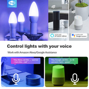 Dernière version <span class=keywords><strong>Ampoule</strong></span> LED Tuya Smart WiFi RGBCW à réglage blanc chaud <span class=keywords><strong>et</strong></span> foncé 2,4 GHz, type bougie PST-WFC37 - Product Image 3