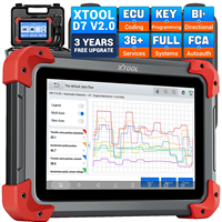 Nouvel outil de diagnostic automobile XTOOL D7 pour tous les systèmes, lecteur de codes, programmeur de clés, identification automatique du VIN avec plus de 26 fonctions et test actif