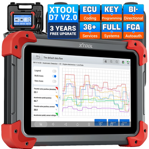 Nouvel outil de diagnostic automobile XTOOL D7 pour tous les systèmes, lecteur de codes, programmeur de clés, identification automatique du VIN avec plus de 26 fonctions et test actif - Product Image 3