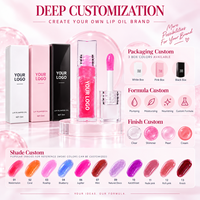 Huile à lèvres repulpante changeante de couleur 6ml RTS, hydratante, haute brillance, 9 styles, faible MOQ 1 pièce, vente en gros, logo personnalisé