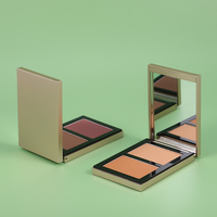 Palette Duo Bronzante Personnalisée avec Logo Privé – Poudre Contour et Highlighter Bicolore pour Maquillage Visage – Vente en Gros